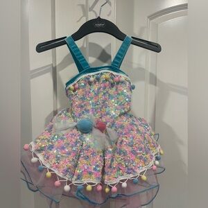 Colorful Sequin Kids Dance Costume